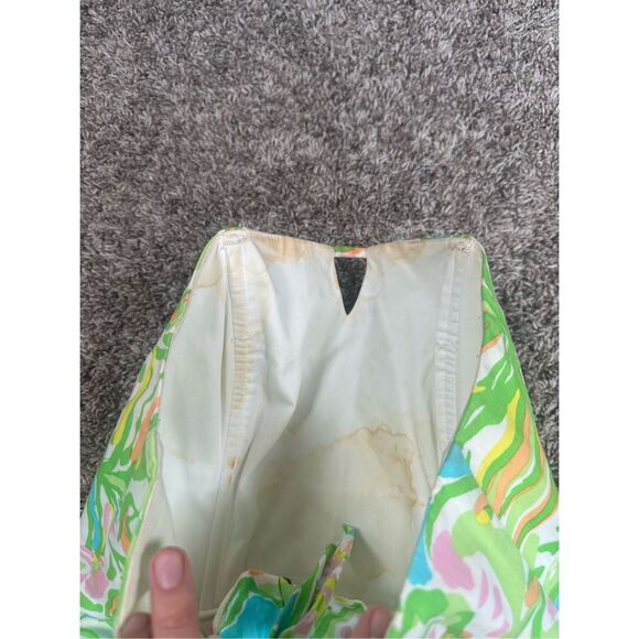 Lilly Pulitzer Strapless Richelle Mini Dress Elephant Ear Corset Top Tie Back 00 - Picture 11 of 13